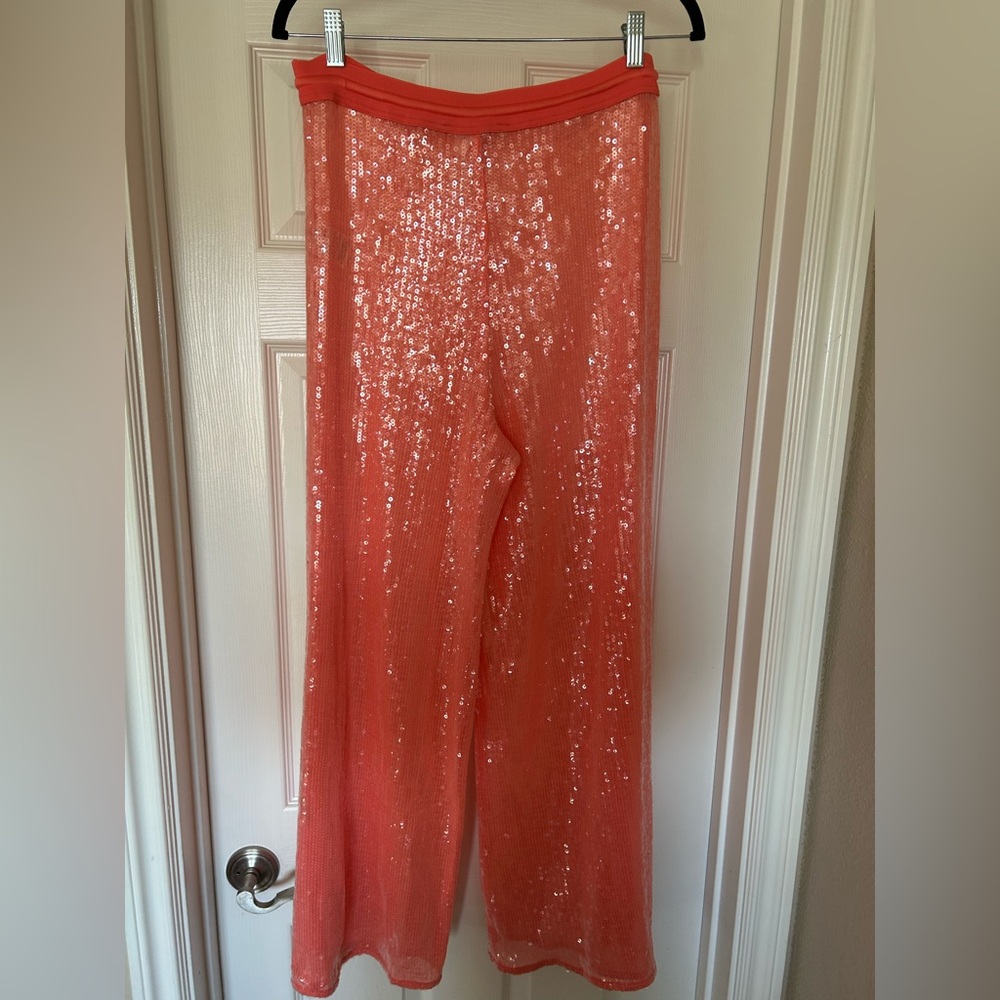 Hutch swim coverup pants, size medium, coral  w/sequins, NWOT - Picture 5 of 5